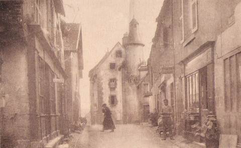 Historisches Bild verknüpft mit Sepia-Foto